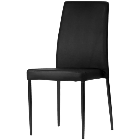Adelaide Side Chair - Black Leg - Black Vinyl
