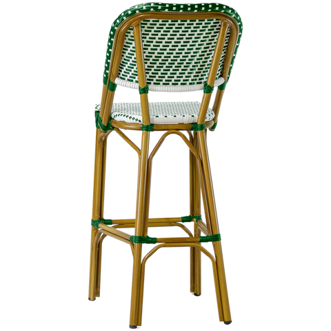 Calais Bar Stool - Green & White